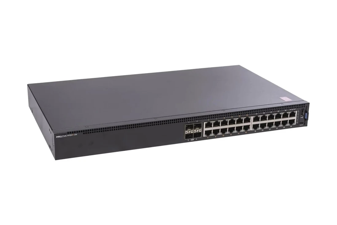 N1124P-ON Dell EMC PowerSwitch 24 Ports GE (12 PoE+ 190W), 4 SFP+ Uplink