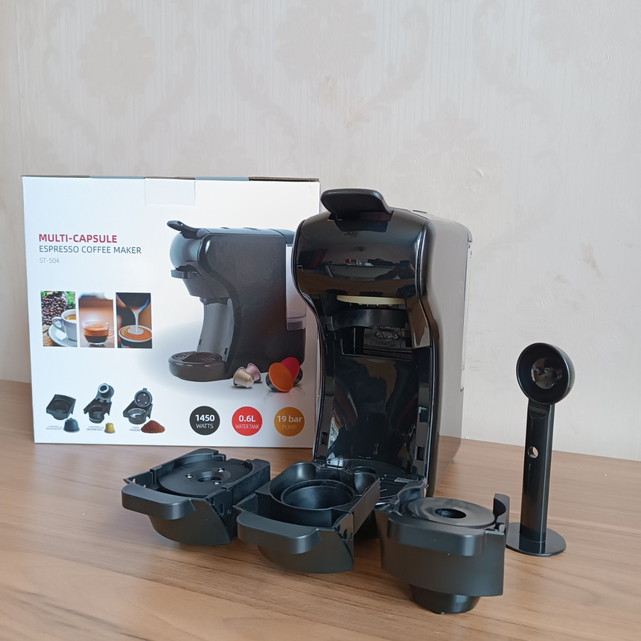 Máy pha cà phê viên nén ST504 – chuẩn vị Espresso – 3 in 1