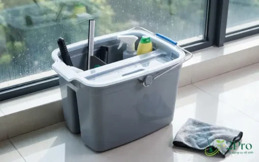 Xô đựng dụng cụ lau kính ChaoBao, 2 ngăn