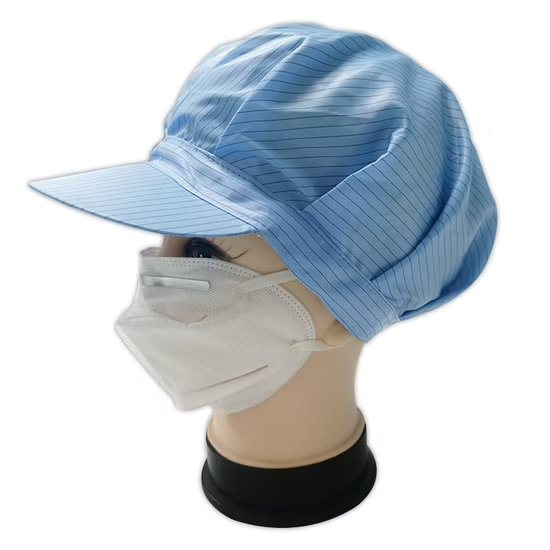 Mũ chống tĩnh điện polyester sợi carbon trong phòng sạch