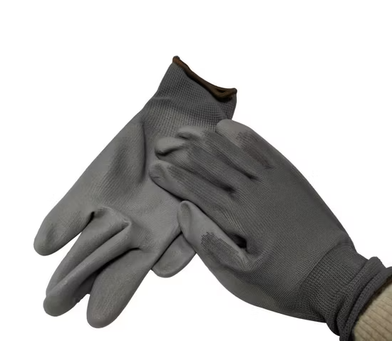 Găng tay nylon phủ PU màu đen dùng trong công nghiệp
