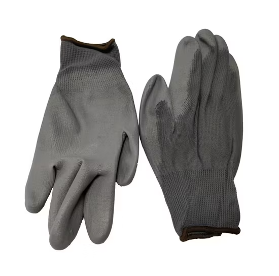 Găng tay nylon phủ PU màu đen dùng trong công nghiệp