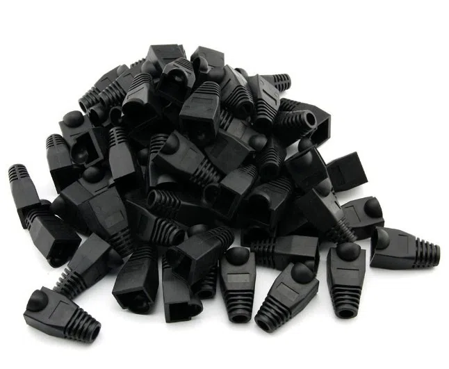 ĐẦU CHỤP DÂY MẠNG Rubber Boot, Black colour  (50pcs per pack)