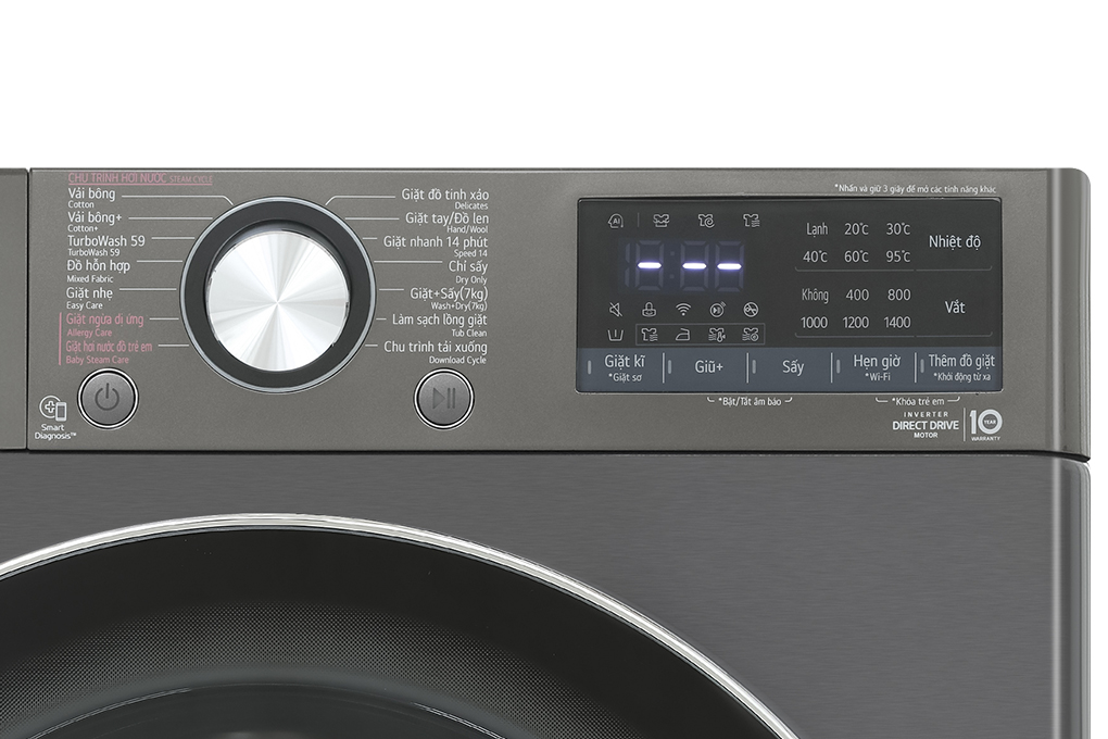 Máy giặt sấy LG Inverter FV1411D4B 11/7kg