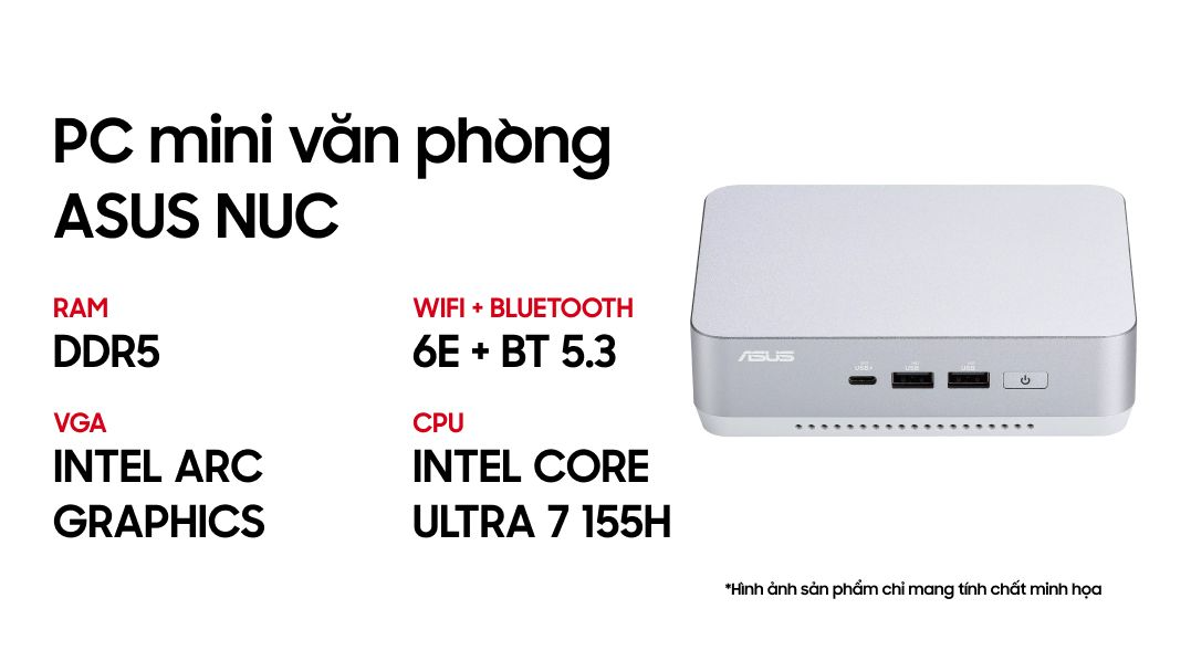 PC Mini Asus NUC 14 PRO+ Revel Canyon White U7