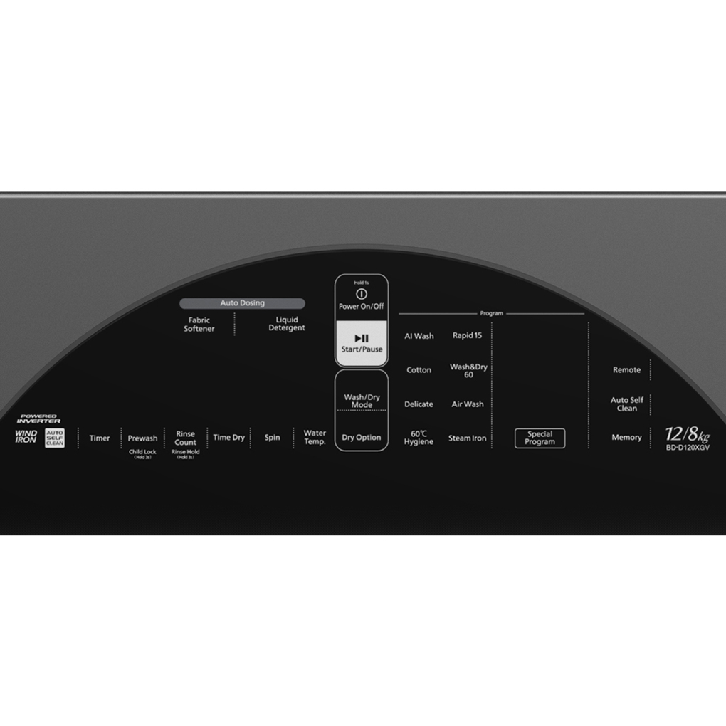 Máy Giặt Sấy Hitachi Inverter 12/8 Kg BD-D120XGV MAG