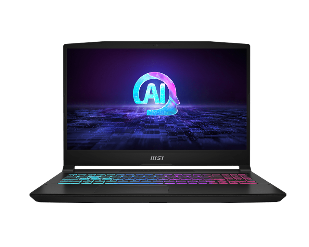 aptop MSI Katana A15 AI B8VG 466VN | CPU R9-8945HS | RAM 16GB DDR5 | SSD 1TB PCIe | VGA RTX 4070 8GB | 15.6 FHD IPS & 144Hz | Win11