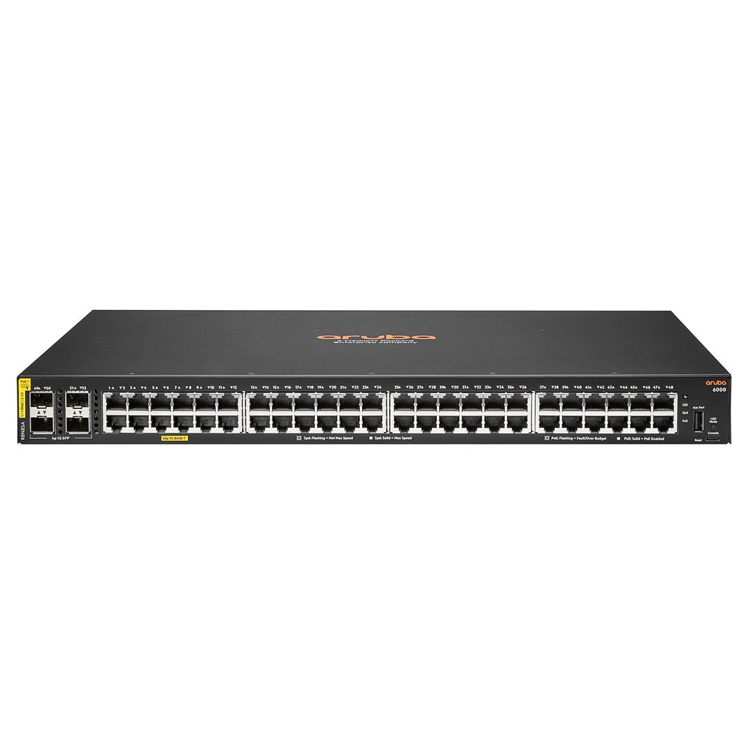 Switch Aruba 6000 48G CL4 PoE 4SFP 370W R8N85A