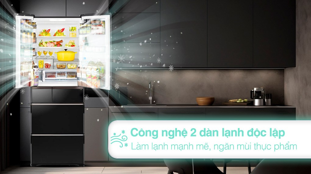 Tủ lạnh Hitachi Inverter 615 lít Multi Door R-WX620KV