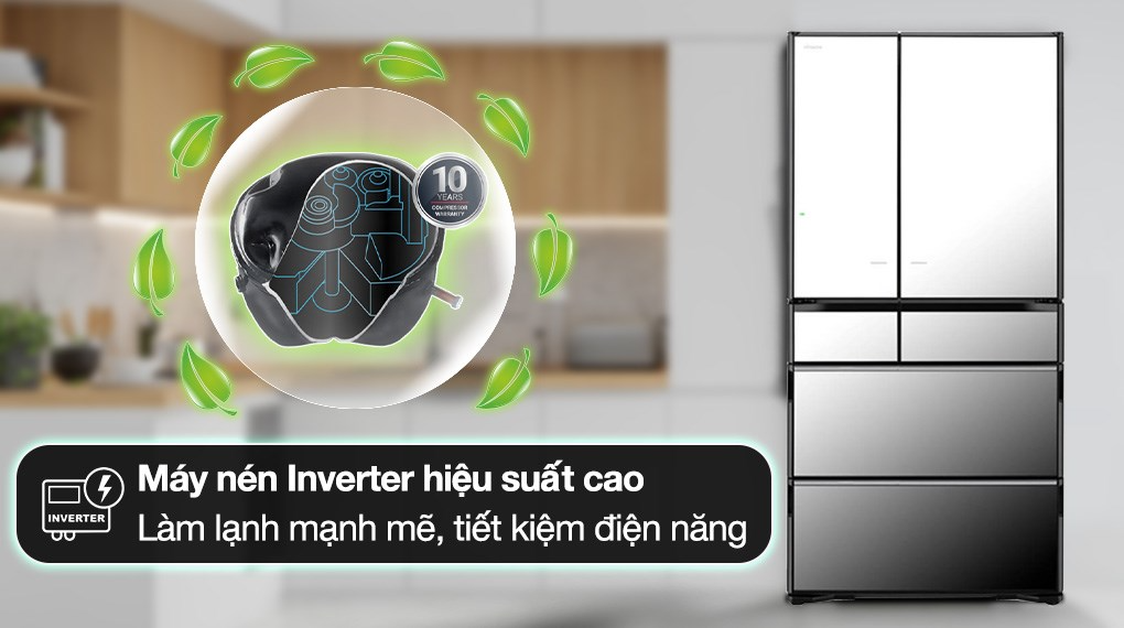 Tủ lạnh Hitachi Inverter 735 lít Multi Door R-ZX740KV X