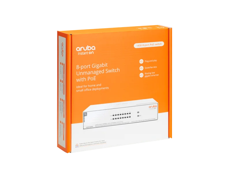 Switch PoE Aruba Instant On 1430 8G 64W (R8R46A)